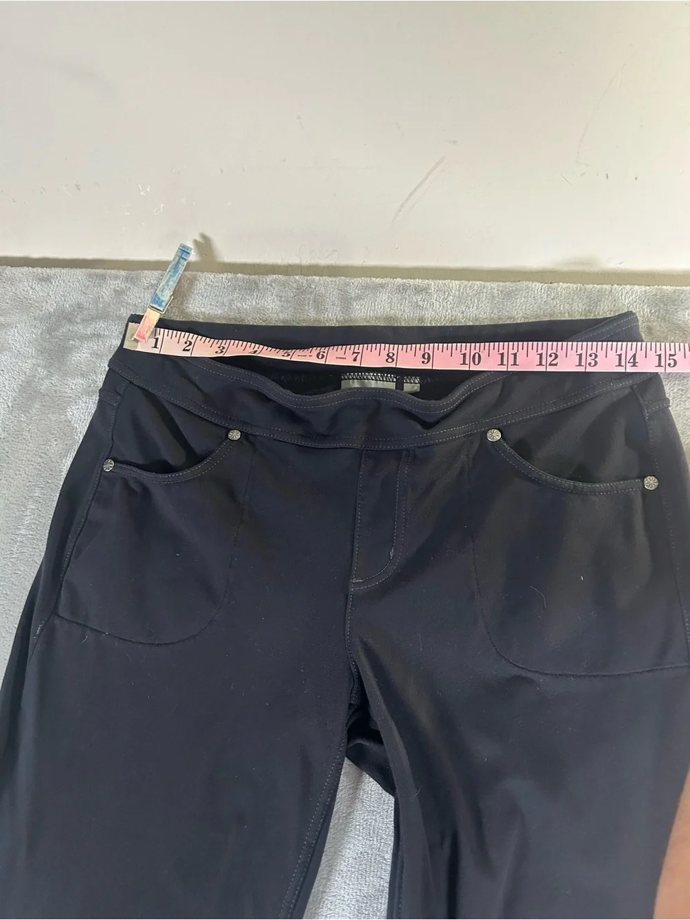 Athleta Black low rise straight leg flared Active Pants - Picture 9 of 12